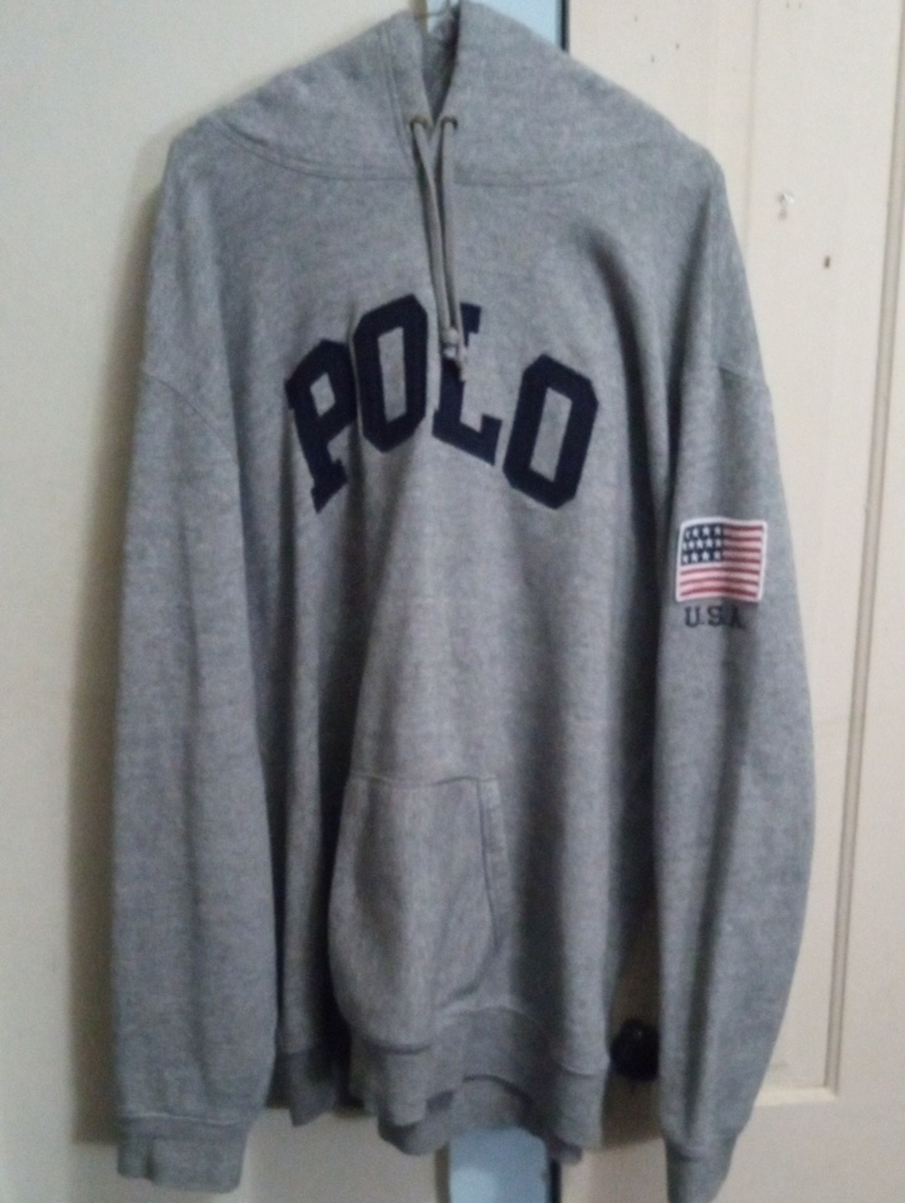 Polo by Ralph Lauren Xxl Embroidered Hoodie Dark Grey Prestine Condition 🔥🔥🔥